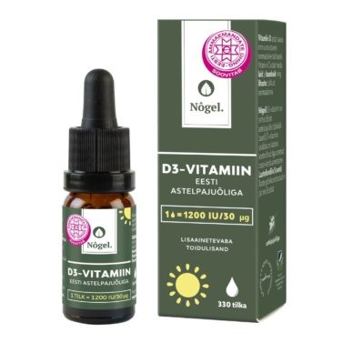 Nôgel D-vitamiin Eesti astelpajuõliga, 1200 IU/30 μg, 10ml