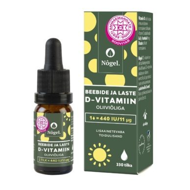 Nôgel Beebide ja laste D-vitamiin oliiviõliga, 440 IU/11 μg, 10ml