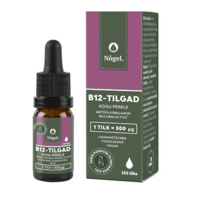 Nôgel B12-tilgad kogu perele, metüülkobalamiin MecobalActive®, 500 μg, 10ml