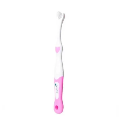 Brush Baby FirstBrush hambahari beebidele vanuses 0-18 elukuud 1tk - ROOSA