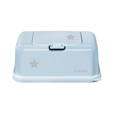 Funkybox 100% taaskasutatud materjalidest niiskete salvrättide karp Pale Blue - Little Star