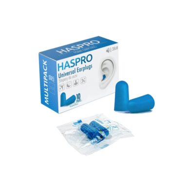HASPRO pehmest vahust sinised kõrvatropid 10-paari (38 dB)