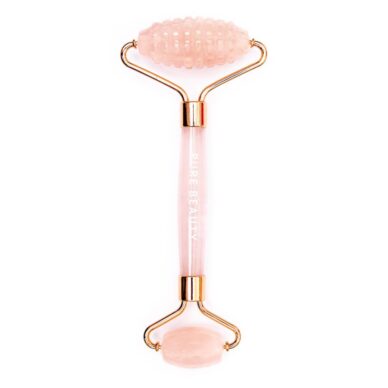 PURE BEAUTY Rose Quartz Ridged Roller