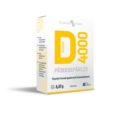 Formula Vitale Vitamiin D päikesepärlid 100 µg (4000 IU) N120