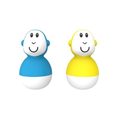 Matchstick Monkey Bathtime Wobblers Blue & Yellow
