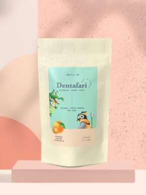 Dentafari hambapesu pulbri täitepakend lastele aplesini ja rohelise klementiiniga 100g - Image 2