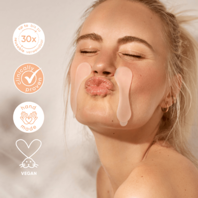 APRICOT silikoonist kortsuplaastrid hüaluroonhappega suuümbruse naerukortsudele "I Love Your Smile", 30x korduvkasutatav - Image 3