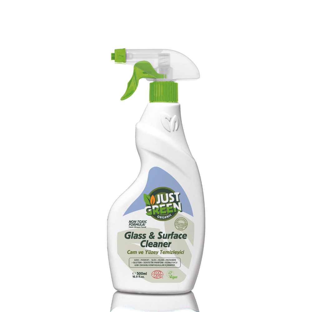 Just Green Organic Glass & Surface Cleaner klaasi ja