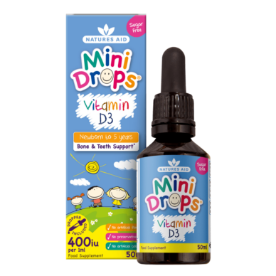 Natures Aid D3-vitamiini tilgad väikelastele 50ml