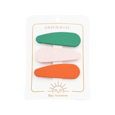 GRECH & CO. juukseklamber 3tk, toon Emerald, Blush Bloom, Cajun Blossom