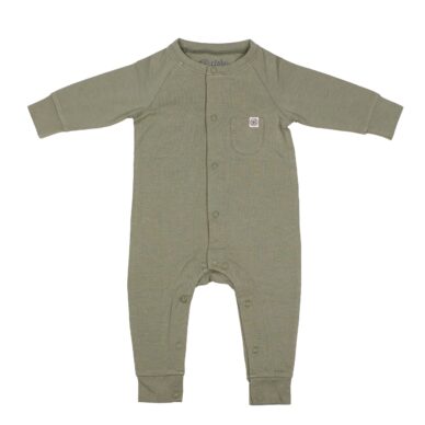 Cloby orgaanilise puuvilla ja UPF50+ päikesekaitsega suvekombe beebidele, suurus 50/56 Olive Green