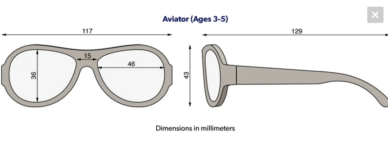 Babiators Aviator päikeseprillid lastele vanuses 3-5 eluaastat, toon Black - Image 3