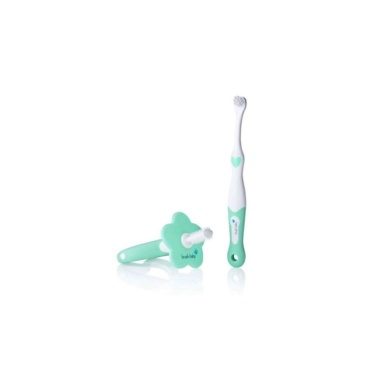 Brush Baby FirstBrush hambaharja ja närimislelu komplekt (0-18 kuu vanustele)