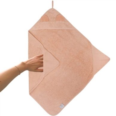 Nifty orgaaniliselt puuvillast 2in1 beebi vannirätik, toon Pink