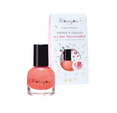 Rosajou vee baasil mahatõmmatav vegan küünelakk “ Corail”(pakis lõbusad sojatindiga tätoveeringud) 5ml