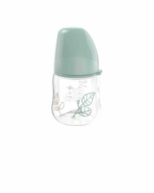 nip® Cherry Green säästvatest materjalidest laia kaelaga lutipudel, koolikutevastane ja aeglase vooluga (vanusele 0+) toon Green 150ml - Image 3