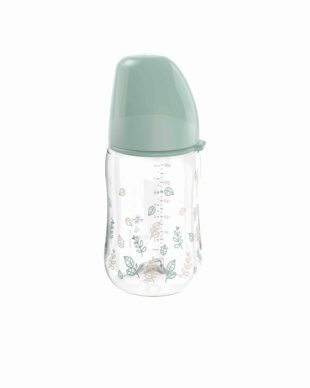 Nip säästvatest materjalidest laia kaelaga lutipudel, koolikutevastane ja keskmise vooluga (vanusele 0+) toon Green 260ml - Image 2
