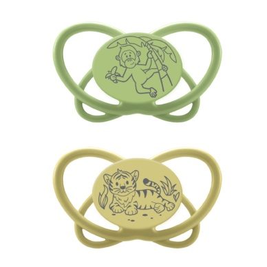 nip® “My Butterfly Green” säästvatest materjalidest ortodontiline lutt (16-32 elukuud) Green 2tk