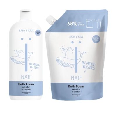 NAÏF beebide ja laste vannivahu komplekt (500ml pudel+500ml täitepakend)