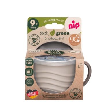 nip® taimsetest materjalidest snäkitops 2in1 “Eat Green” (al. 9 elukuust) Grey