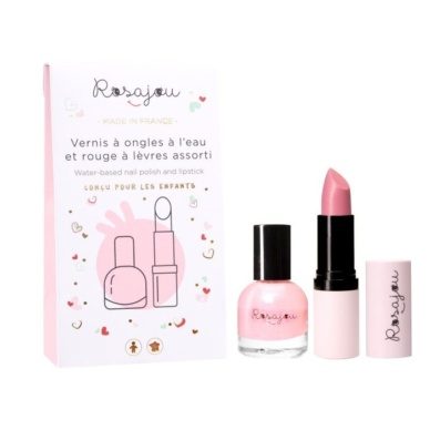 Rosajou küünelaki ja huulepulga komplekt lastele "Ballerine"