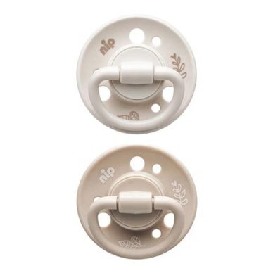 nip® Cherry Green säästvatest materjalidest lutid (6+ elukuud) Ivory/Beige 2tk