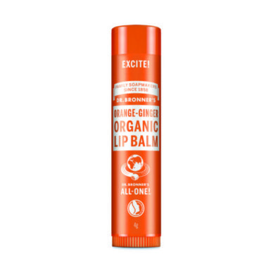 DR. BRONNER`S orgaaniliste õlidega huulepalsam Orange Ginger, apelsin ingver 4g