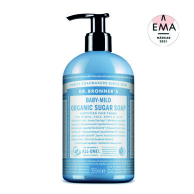 DR. BRONNER`S orgaaniline suhkruseep lõhnatu beebidele 355ml