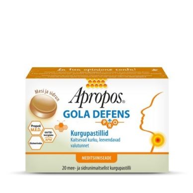 Apropos Gola Defens PRO pastillid mesi ja sidrun N20