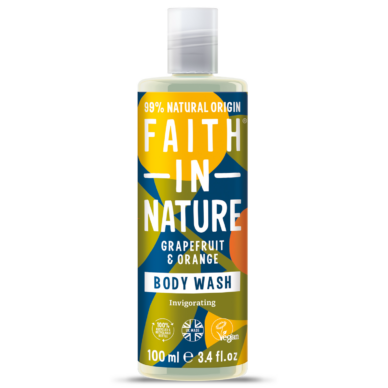 Faith in Nature ergutav dušigeel greibi ja apelsini orgaaniliste õlidega 100ml