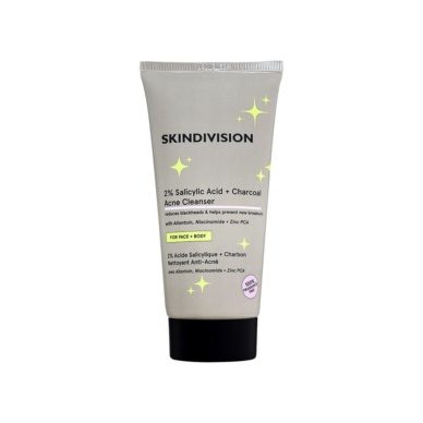 SkinDivision 2% Salicylic Acid + Charcoal Acne Cleanser 150ml