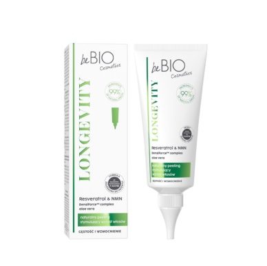 beBIO Longevity juukseid tihendav ja tugevdav peanaha koorija (Resveratrol & NMN) 100ml