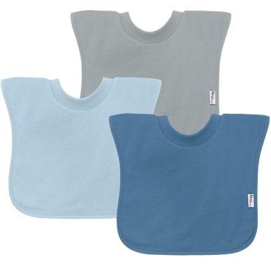 Green Sprouts veekindla sisekihiga üle pea tõmmatav pudipõll Blueberry Light Blue Grey 9-18m (3tk)