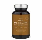 Nordbo Vegan D3, C-vitamiin & tsink 90 kapslit