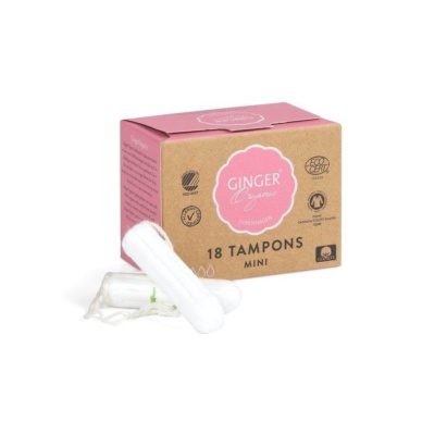 Ginger Organic aplikaatorita tampoonid Mini 18tk