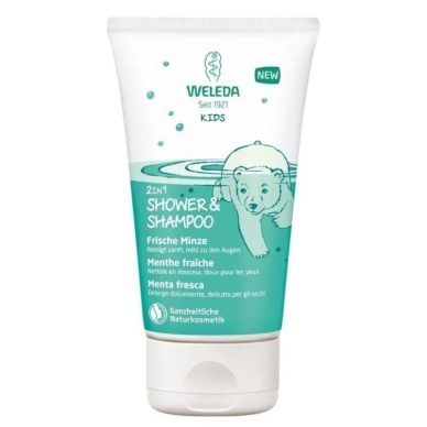 Weleda 2in1 laste šampoon-dušikreem rohemünt 150ml