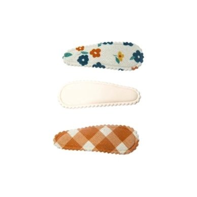 Grech & Co juukseklambrid Sienna Gingham + Meadow (3tk)