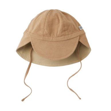 Cloby ümberpööratav suvemüts UPF 50+ Peanut Brown / Sandy Beach (6-12 elukuud)