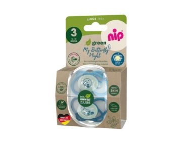 nip® “My Butterfly Night Green” helendav ortodontiline öölutt (0-6 elukuud) Blue 2tk - Image 2