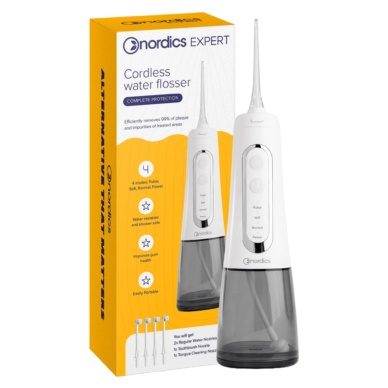 Nordics Water Flosser juhtmeta hambavahede puhastaja (WHITE)