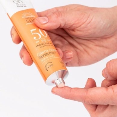 Officina Naturae looduslik päikesekreem näole ja kehale SPF50 (alumiinium tuubis) 75ml - Image 2