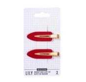Sister Young Makeup juukseklambrid LILY Red