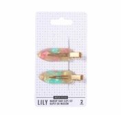 Sister Young Makeup juukseklambrid LILY Pink Green