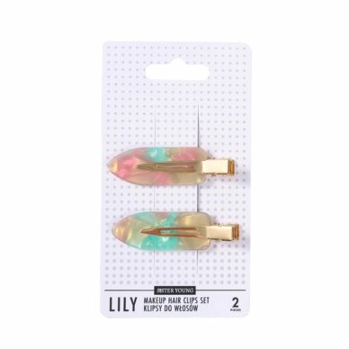 Sister Young Makeup juukseklambrid LILY Pink Green