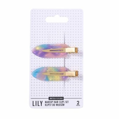Sister Young Makeup juukseklambrid LILY Pink Purple 2tk