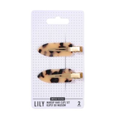 Sister Young Makeup juukseklambrid LILY Light Leopard Print