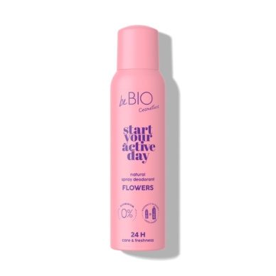 beBIO Natural deodorant sprei Start Your Active Day Flowers 125ml