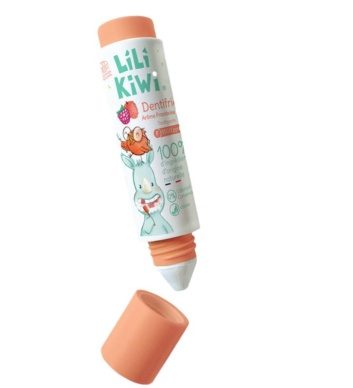 LiLIKiWi hambapasta lastele (3-12 eluaastat) 100% looduslikku päritolu, fluoriidisisaldusega 1000 ppm, vaarika-litši maitsega 30ml