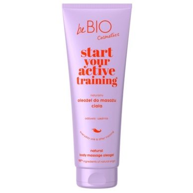 beBIO START YOUR ACTIVE TRAINING oleogel kehamassaažiks pärast treeningut 250ml