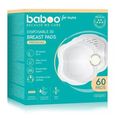 Baboo Premium ühekordsed rinnapadjad 60tk